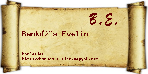 Bankós Evelin névjegykártya